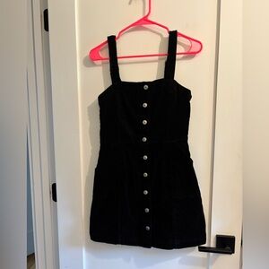 H&M Divided Black Corduroy Buttoned Jumper Size 6